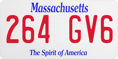 MA license plate 264GV6