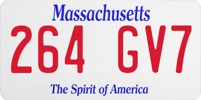 MA license plate 264GV7
