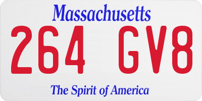 MA license plate 264GV8