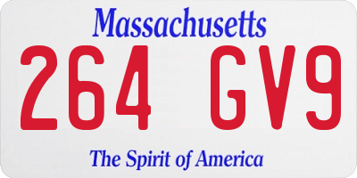 MA license plate 264GV9