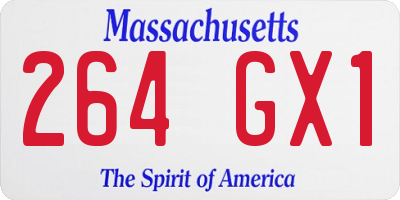 MA license plate 264GX1