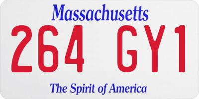 MA license plate 264GY1