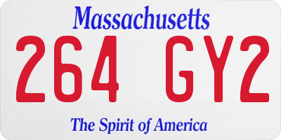 MA license plate 264GY2