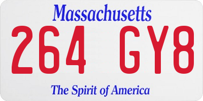 MA license plate 264GY8
