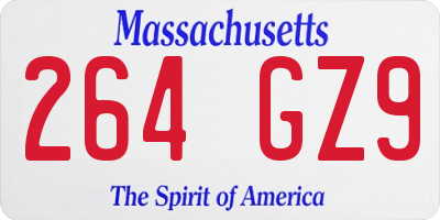 MA license plate 264GZ9