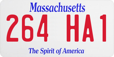 MA license plate 264HA1