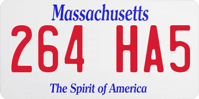MA license plate 264HA5