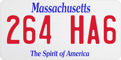 MA license plate 264HA6