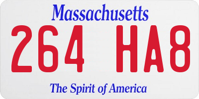 MA license plate 264HA8