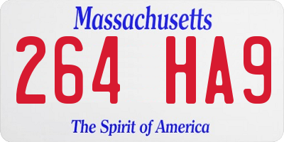 MA license plate 264HA9
