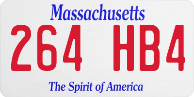 MA license plate 264HB4