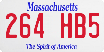 MA license plate 264HB5