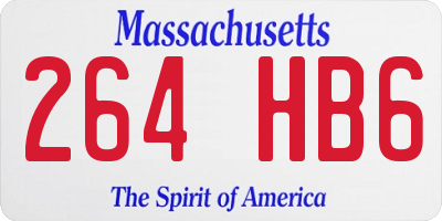 MA license plate 264HB6