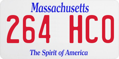 MA license plate 264HC0