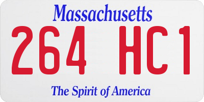 MA license plate 264HC1