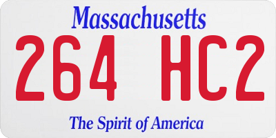 MA license plate 264HC2