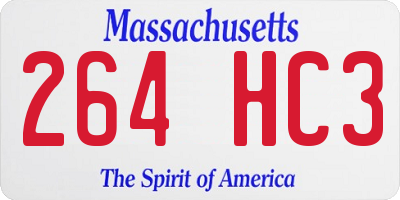 MA license plate 264HC3