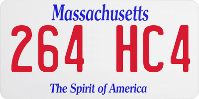 MA license plate 264HC4