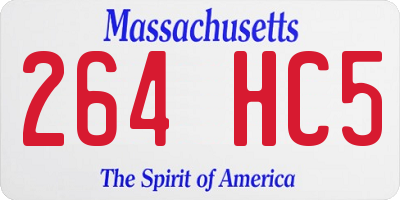 MA license plate 264HC5