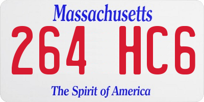 MA license plate 264HC6