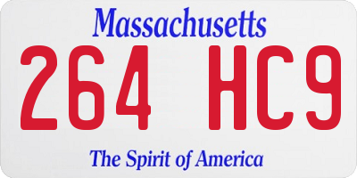 MA license plate 264HC9