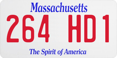 MA license plate 264HD1