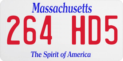 MA license plate 264HD5