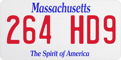 MA license plate 264HD9