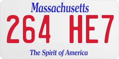 MA license plate 264HE7