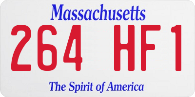MA license plate 264HF1