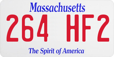 MA license plate 264HF2