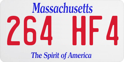 MA license plate 264HF4