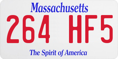 MA license plate 264HF5
