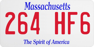 MA license plate 264HF6
