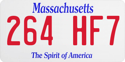 MA license plate 264HF7