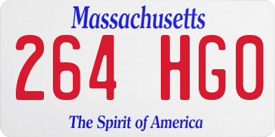 MA license plate 264HG0