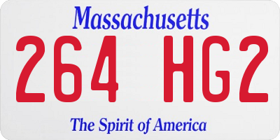 MA license plate 264HG2