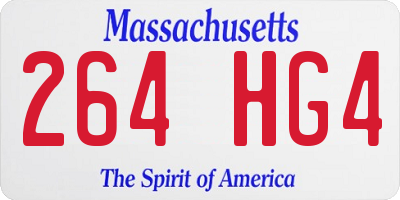 MA license plate 264HG4