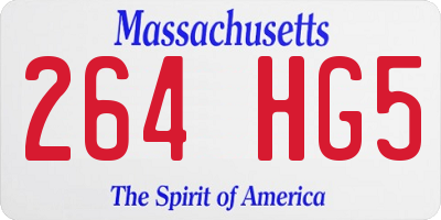 MA license plate 264HG5
