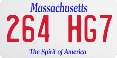 MA license plate 264HG7