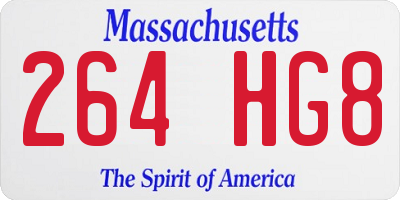 MA license plate 264HG8
