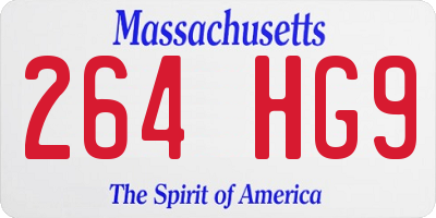 MA license plate 264HG9