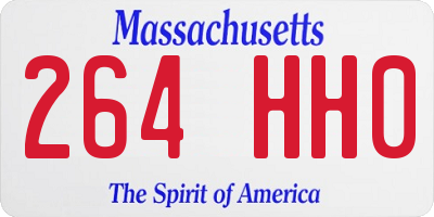 MA license plate 264HH0