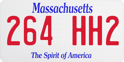 MA license plate 264HH2