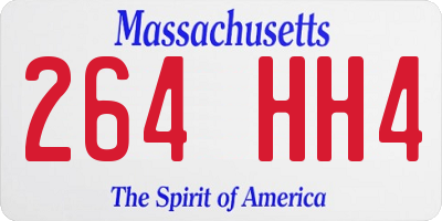 MA license plate 264HH4