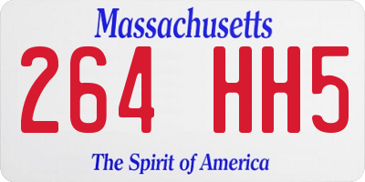 MA license plate 264HH5