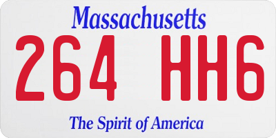 MA license plate 264HH6