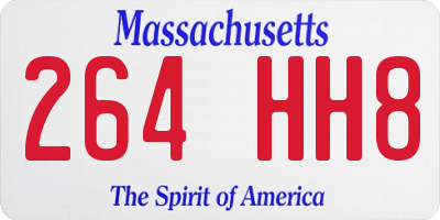 MA license plate 264HH8