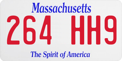 MA license plate 264HH9