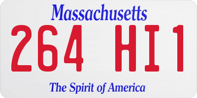 MA license plate 264HI1